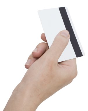 Card in a hand clipart