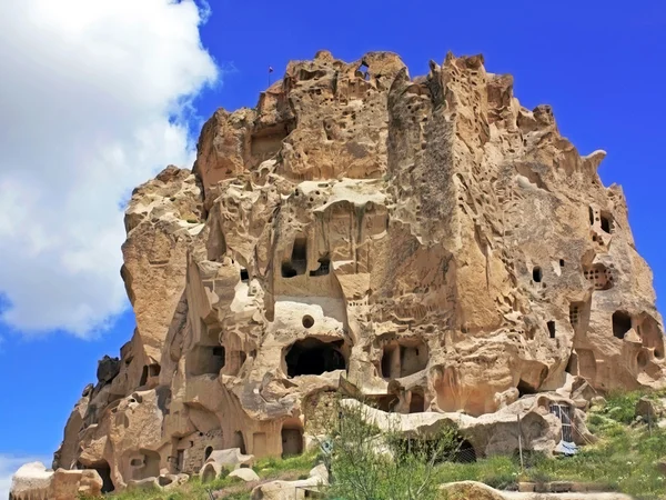 Grot nederzetting in Cappadocië Rechtenvrije Stockfoto's