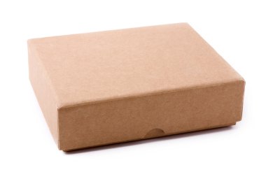 Paper box on a white background clipart