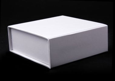 White box on a black background clipart