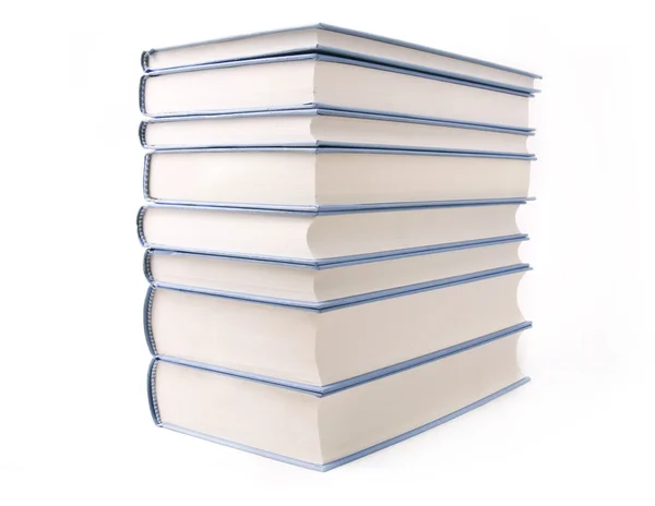 Niebieski książki na białym tle — Zdjęcie stockowe