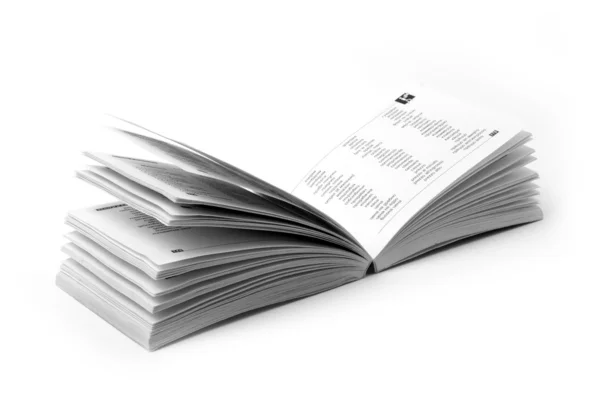Libro abierto sobre un fondo blanco —  Fotos de Stock