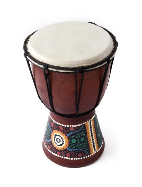 Африканський барабан ізольований на білому Стокова Картинка