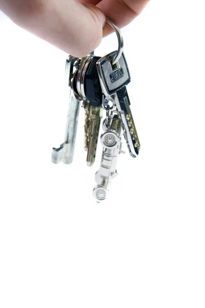 Hand mit Schlüsseln — Stockfoto