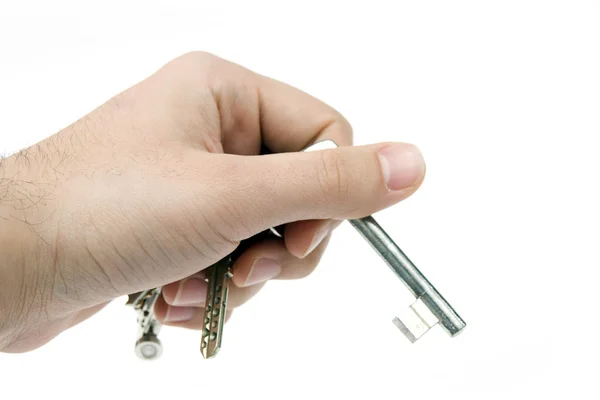 Hand mit Schlüsseln — Stockfoto