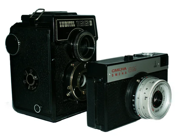 Δύο παλιά Σοβιετική φωτογραφική μηχανή — Φωτογραφία Αρχείου