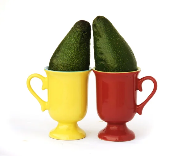 Bardak iki avokado — Stok fotoğraf