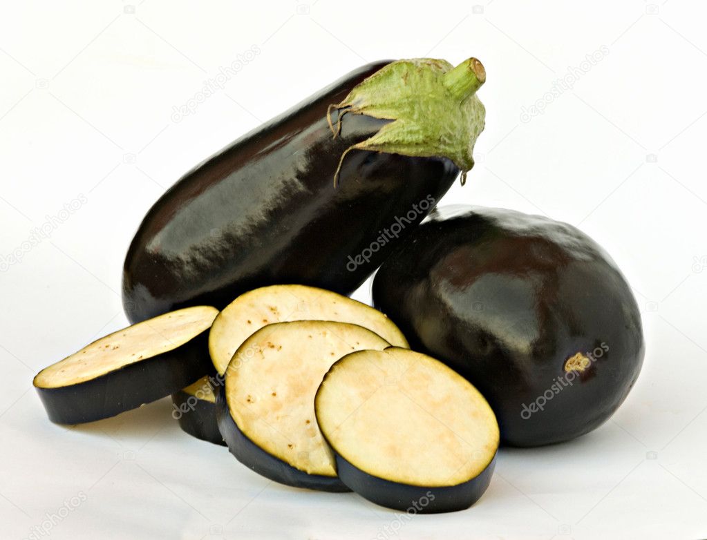 Eggplant and slices