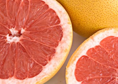 Close up of sections of grapefruit clipart