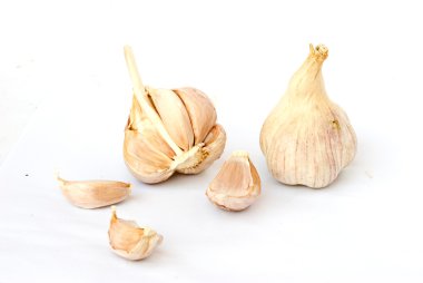 Garlic bulbs and cloves clipart