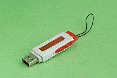 USB flash drive isolated on background clipart