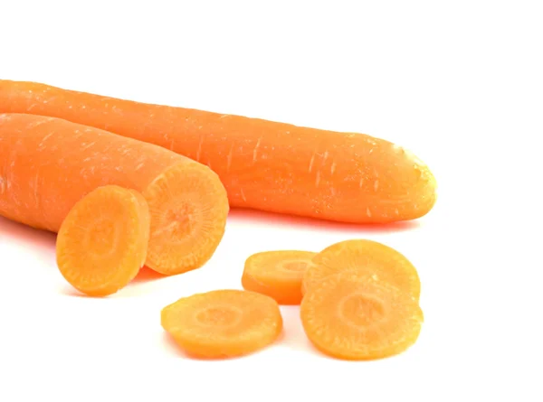 Zanahorias aisladas sobre fondo blanco — Foto de Stock
