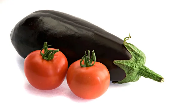 Aubergine och tomater — Stockfoto