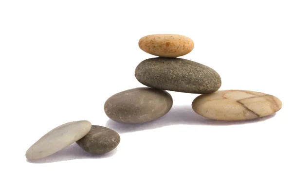 Pebbles isolado no fundo branco — Fotografia de Stock