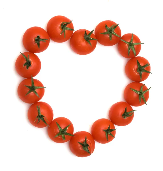 Herz aus Tomaten — Stockfoto