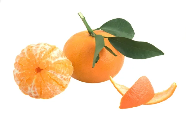 Mandarinas isloteadas sobre fondo blanco —  Fotos de Stock