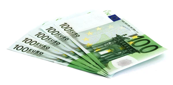 Euro isolado sobre fundo branco — Fotografia de Stock