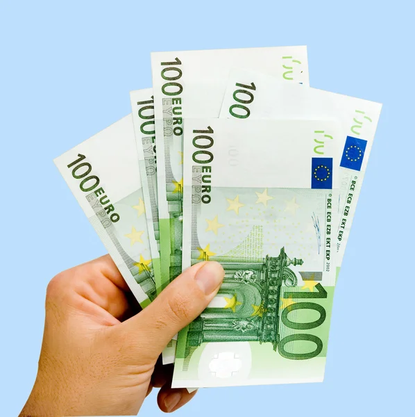 Mano con euro —  Fotos de Stock