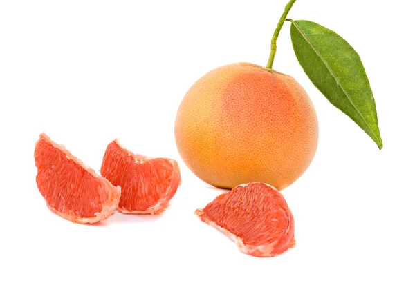 从白色背景分离出来的柚子 — 图库照片