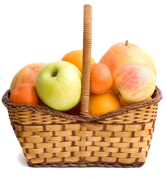 Mandariner, grapefrukt, äpplen — Stockfoto