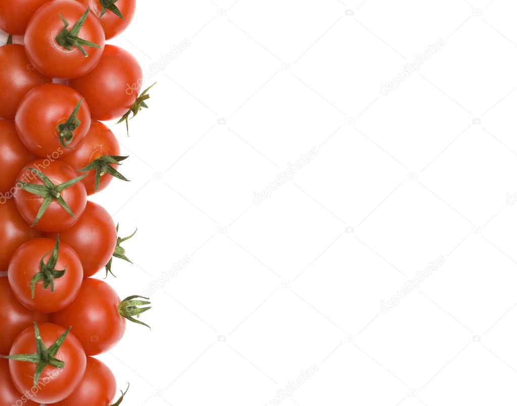 Closeup of cherry tomatoes