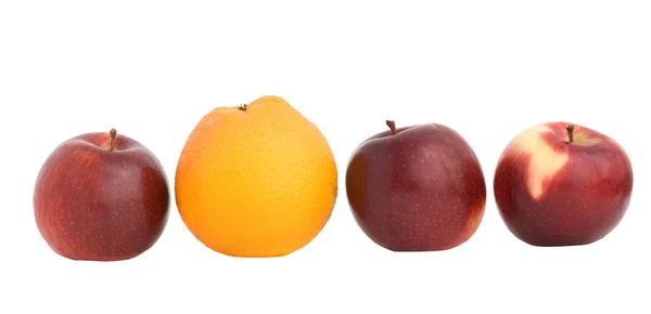 Pommes et orange — Photo