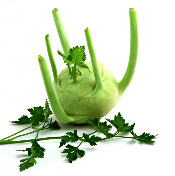 Kohlrabi and parsley — Stock Photo, Image