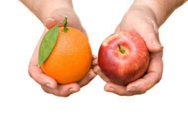 Apple and orange clipart