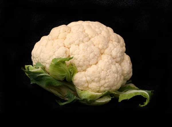 Cauliflower isolated on black background — Stock Photo, Image