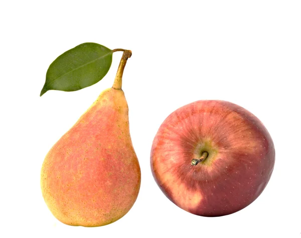 Gruszka i jabłko — Zdjęcie stockowe