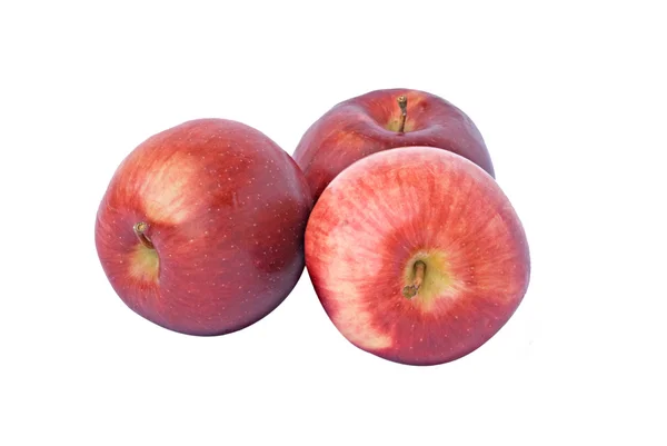 3 つの赤いりんご — ストック写真