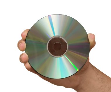 Hand holding DVD clipart