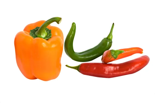 Bell och varm paprika — Stockfoto