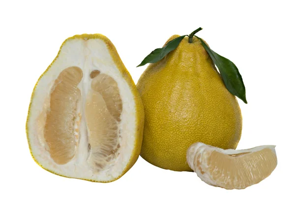 Pomelo and its segment and cross-section — Stock Photo, Image