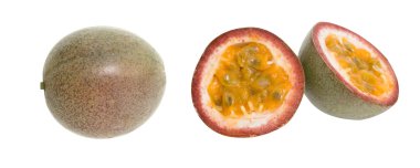 Passiflora fruit and its sections clipart