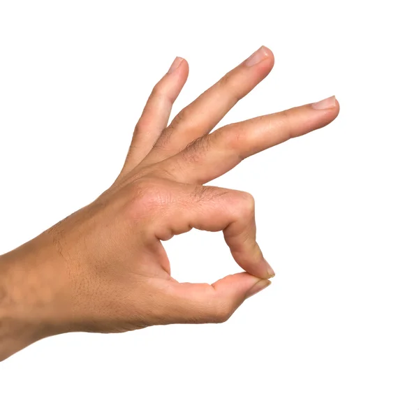 Close up of OK gesture — Stock Photo, Image