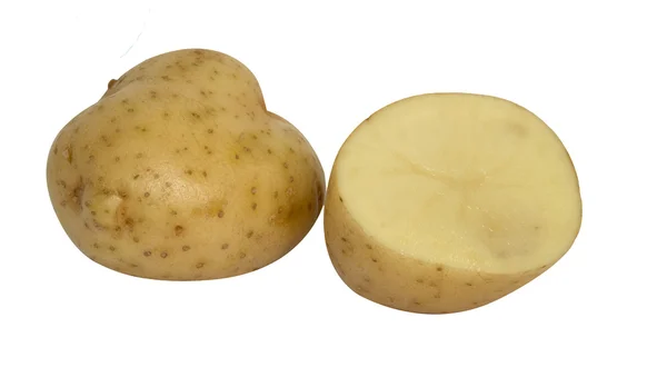 Картофель и его секция — стоковое фото