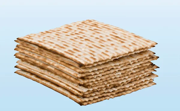 Hamursuz ekmek (matzah yığını kapat) — Stok fotoğraf