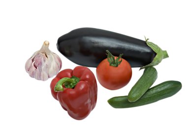 Eggplant sweet pepper, clipart