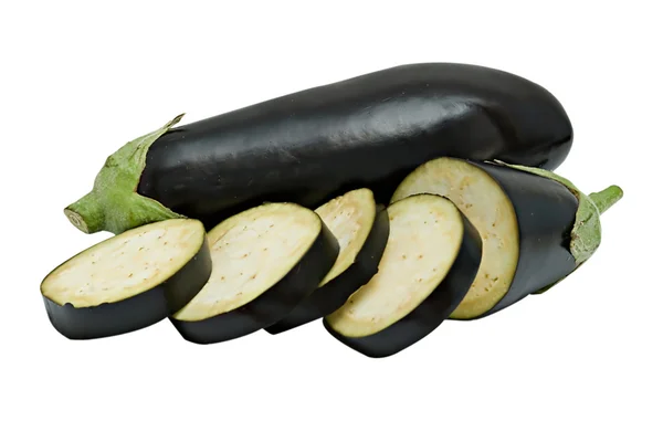 Patlıcan ve dilimleri — Stok fotoğraf