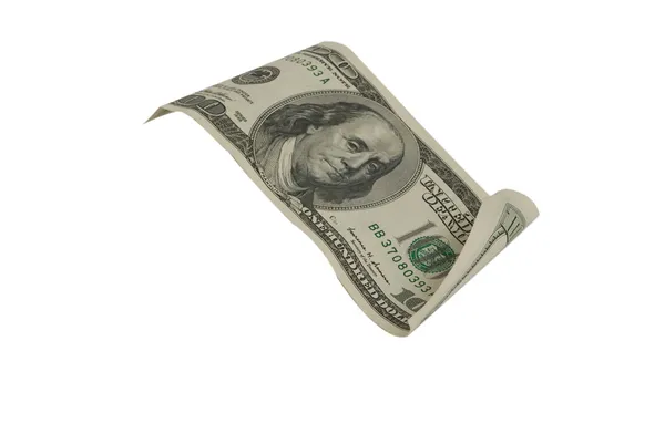 Oskórowanie 100 dolarowy banknot — Zdjęcie stockowe