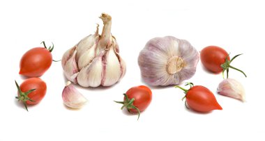 Tomatoes and garlic clipart