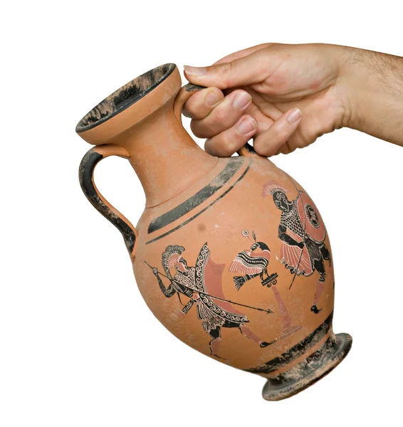 stock image Vase with a greek historic scene