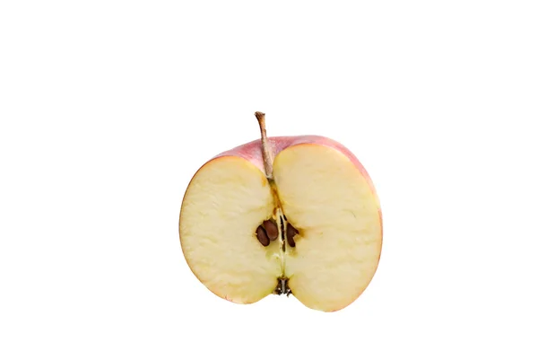 Kırmızı elma bölümünü kapatmak — Stok fotoğraf
