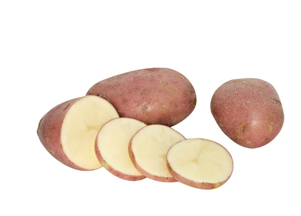 Картофель и ломтики картофеля — стоковое фото