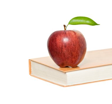 Apple on book clipart