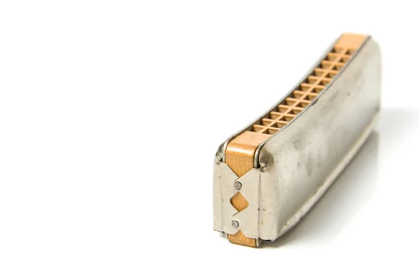 Old mouth harmonica — Stock Photo, Image