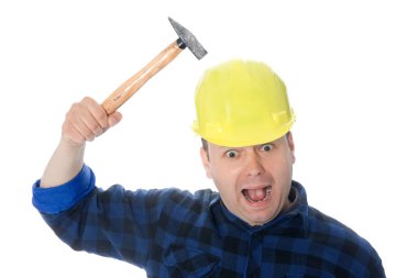 Crazy worker clipart