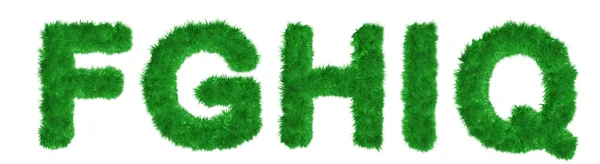 stock image Alphabet of lush green grass