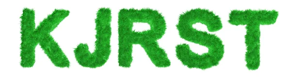 stock image Alphabet of lush green grass